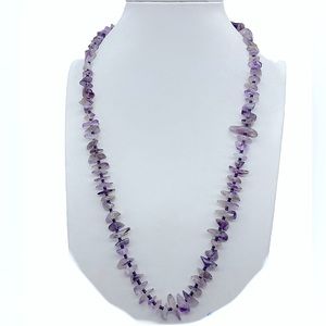 Amethyst beaded necklace